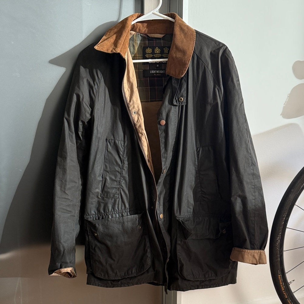 Men's Barbour Black and Brown Jacket